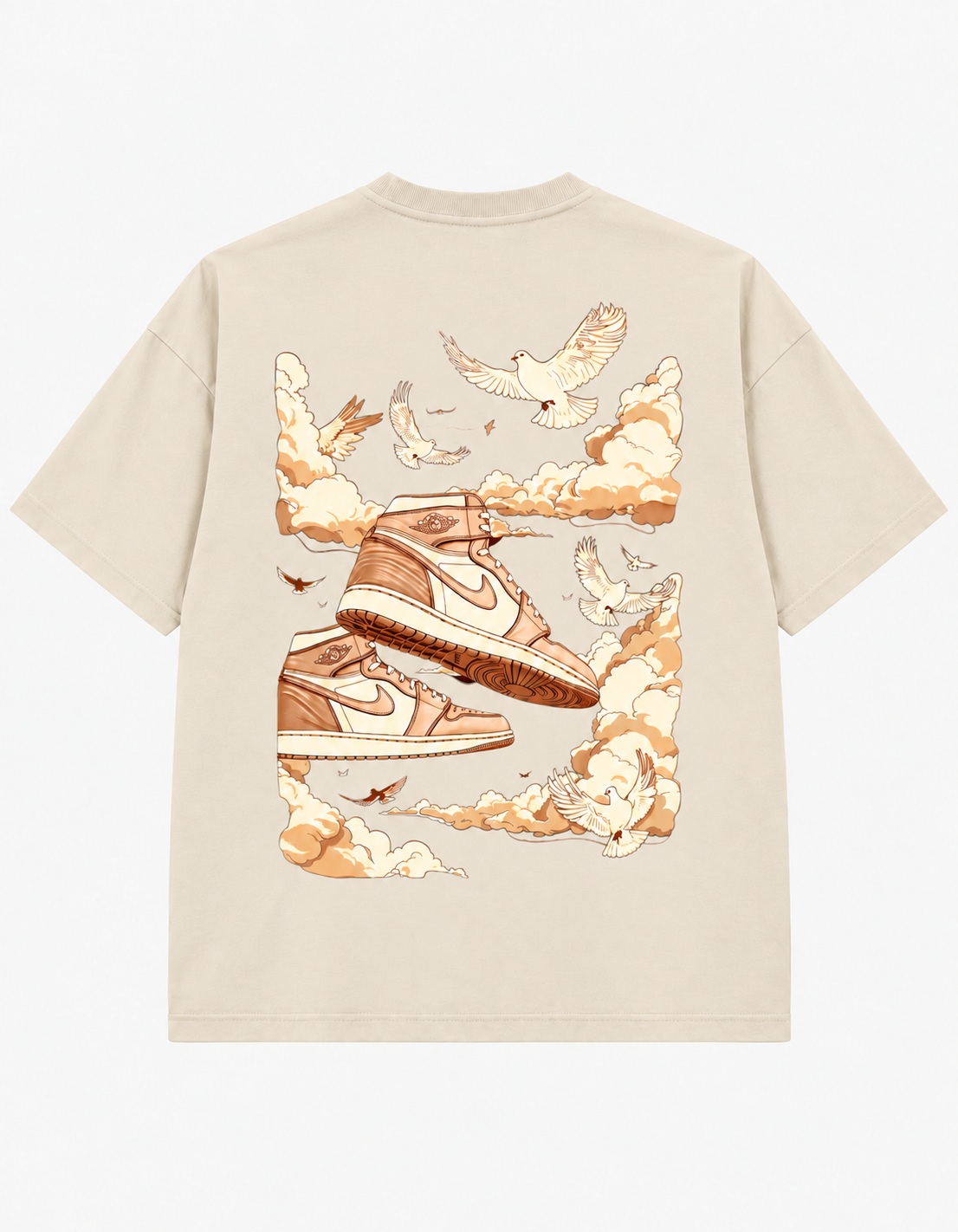 AIR Tee Ecru back view