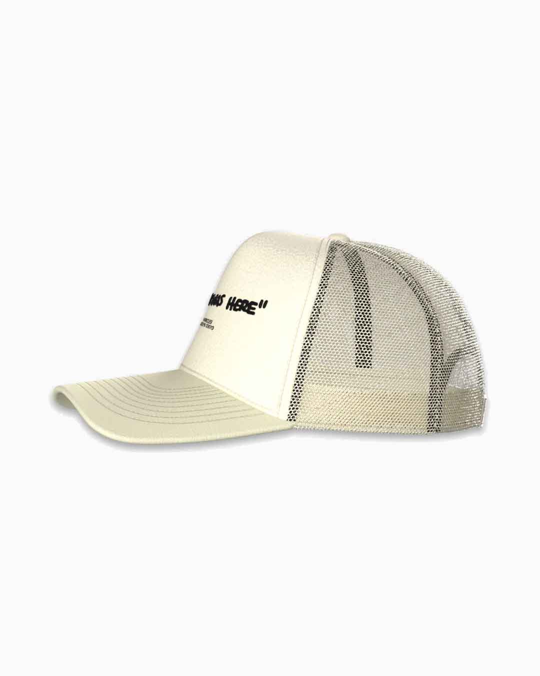 "Virgil Was Here' Trucker Hat Beige