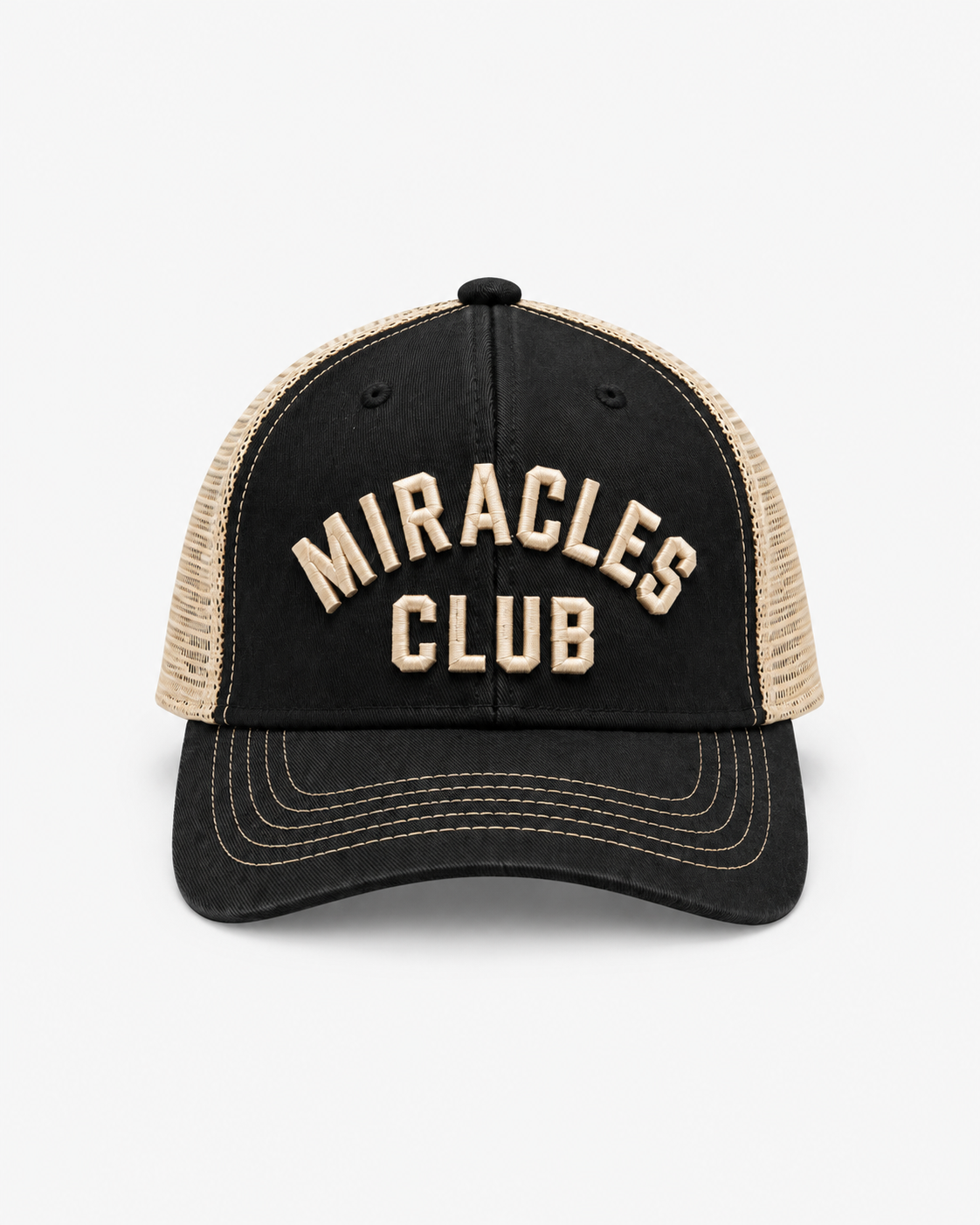 MIRACLES CLUB Trucker front view