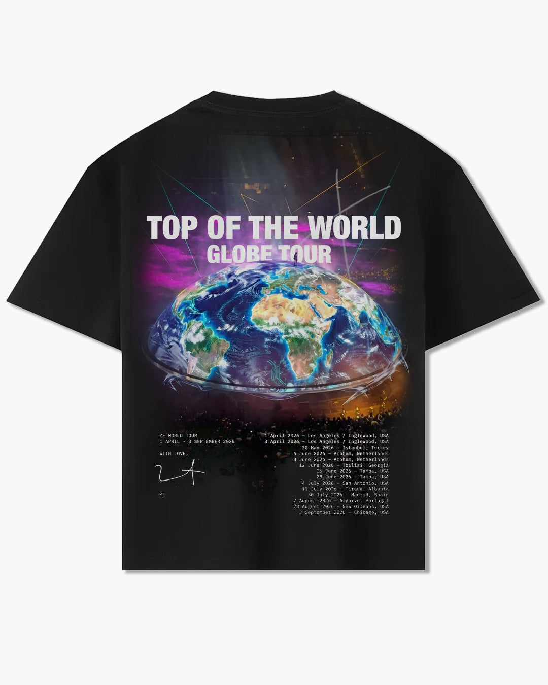T-shirt de la tournée YE "GLOBE"